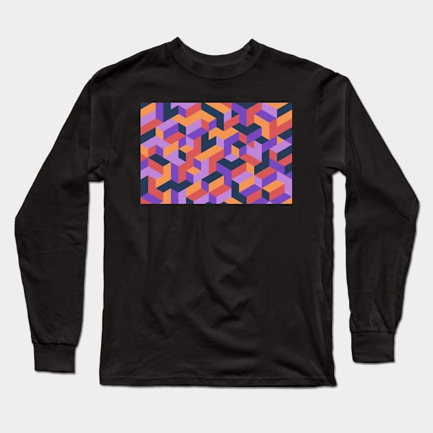 Pastel Pattern Vaporwave Long Sleeve T-Shirt by diiiana